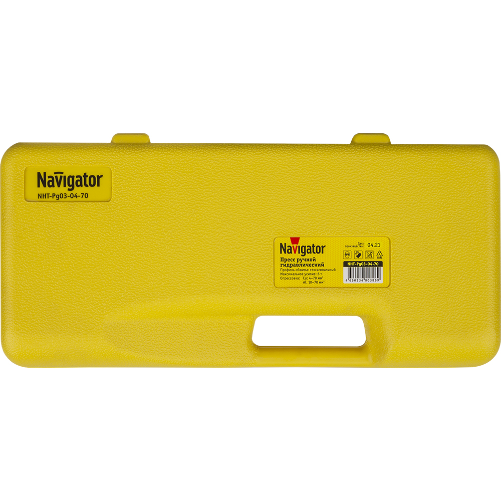 Пресс гидравлический ручной 4-70 мм2 плавный ход NHT-Pg03-04-70 Navigator Group 80386 24793