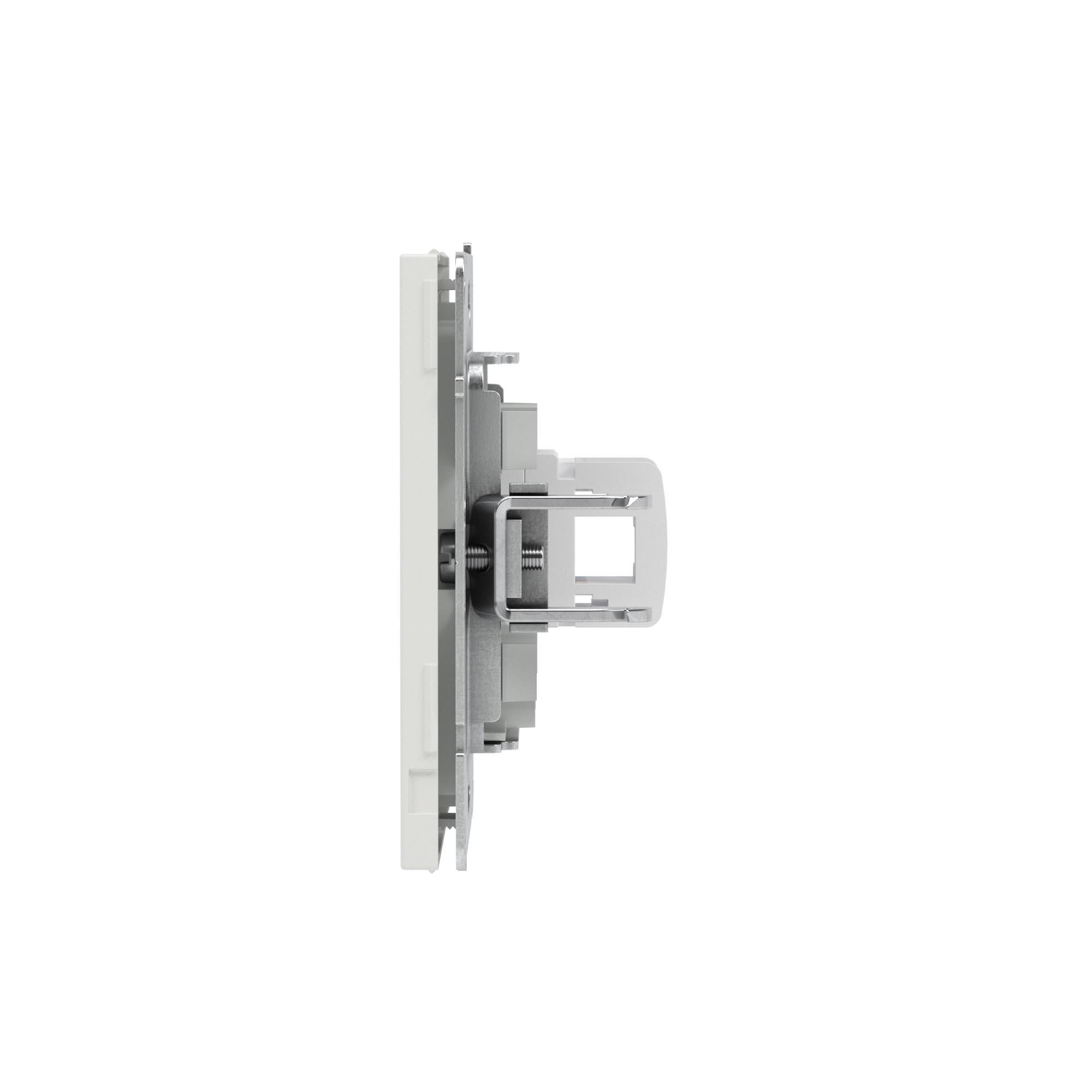 Компьютерная розетка RJ-45 без шторки, кат.6А одинарная,KANT, белый песок DKC 7010673