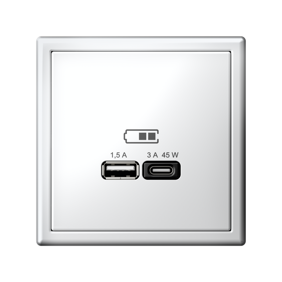 ARTGALLERY USB розетка A + тип-C 45Вт высокоскор.заряд. QC, PD, механизм, лотос Systeme Electric GAL001329