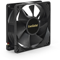 Вентилятор для корпуса 12В DC, 80x80x25 мм, 3pin, 2800RPM, 24dBA, гидродинамический подшипник ExeGate EX253948RUS