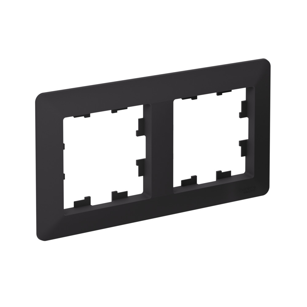 ATLASDESIGN AIR 2-постовая РАМКА, КАРБОН/дымчатый черный Systeme Electric ATN221002