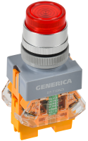 Кнопка D7-11DNZS d=22мм 1з+1р с подсв. и фикс. кр. GENERICA IEK BBT50-11DNZS-3-11-K04-G