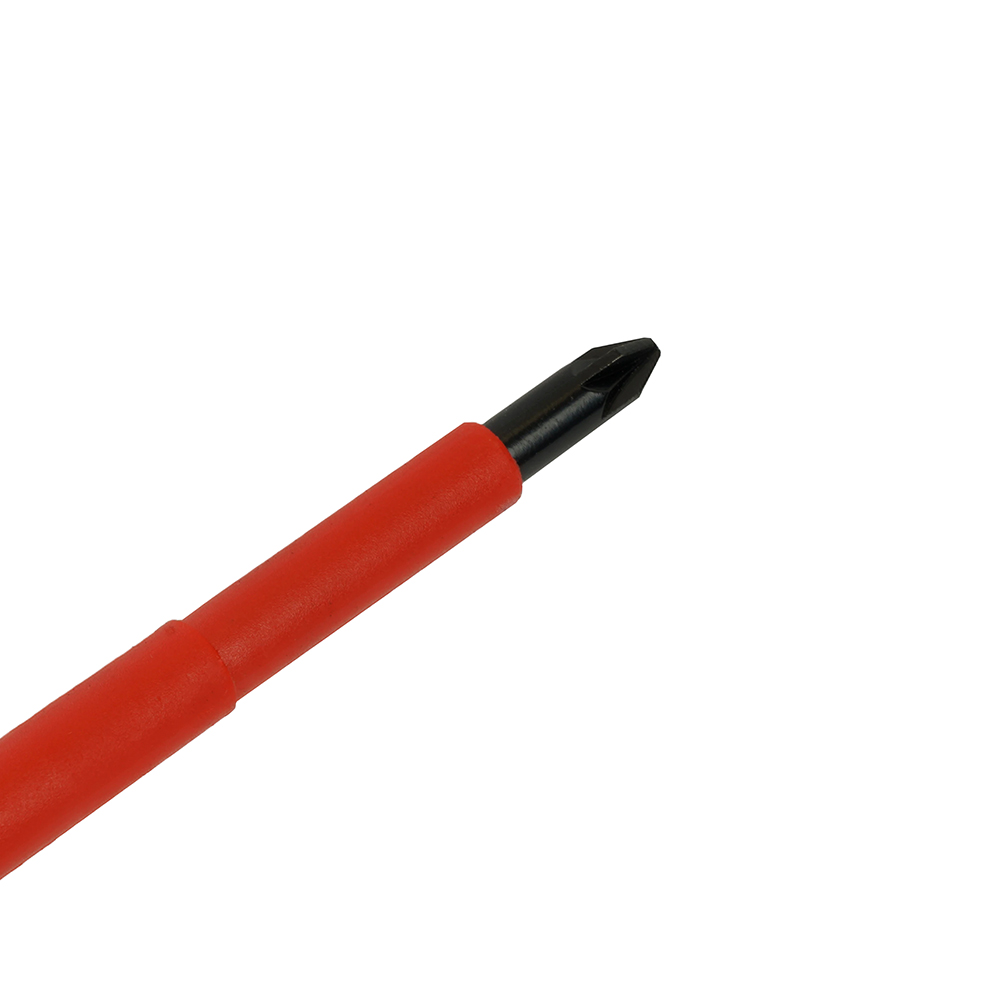 Отвертка крестовая диэлектрическая Pz2х100 1000В STEKKER SDE-PZ2-100 49618