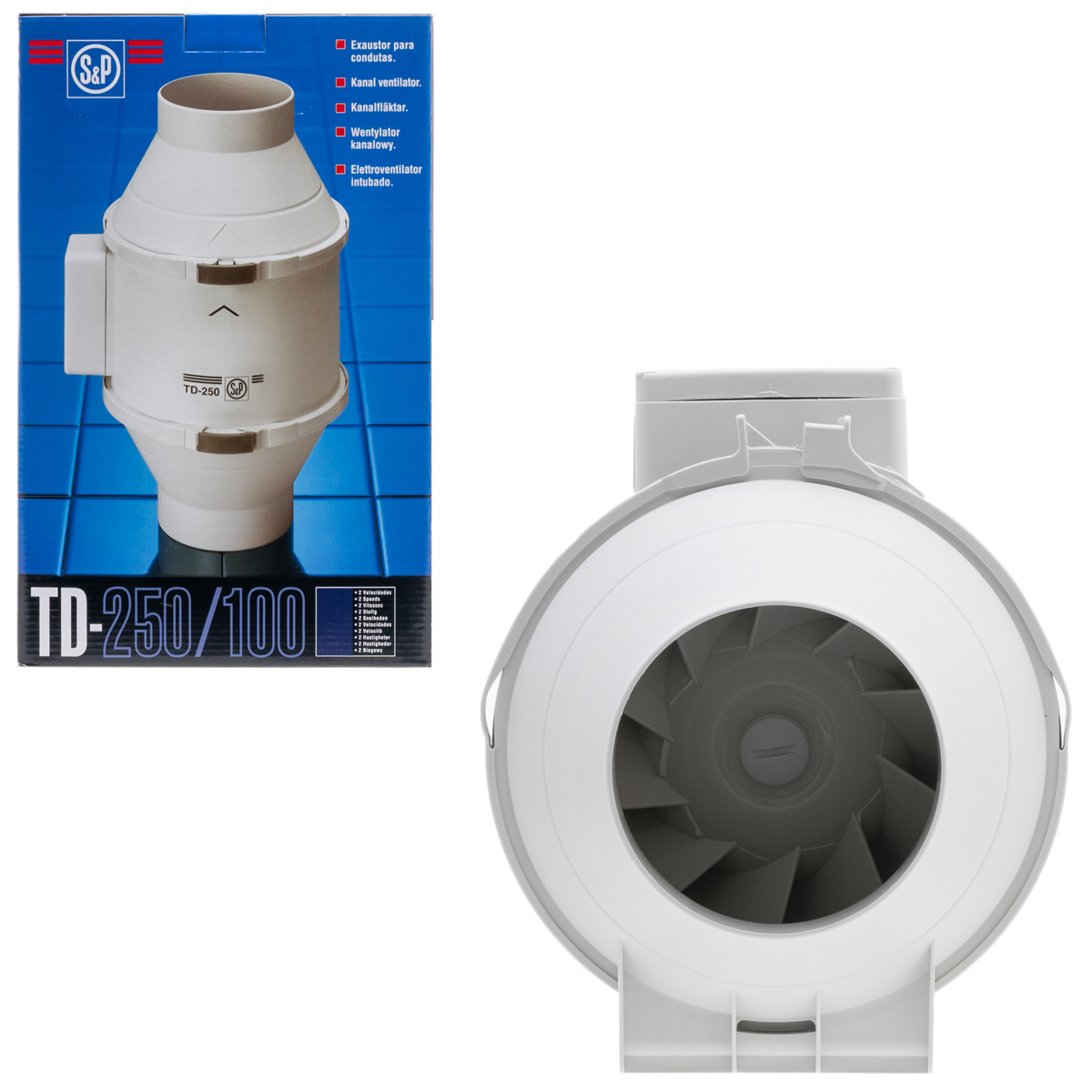 Вентилятор канальный TD-250/100 Soler & Palau 5211320600 03-0101-206