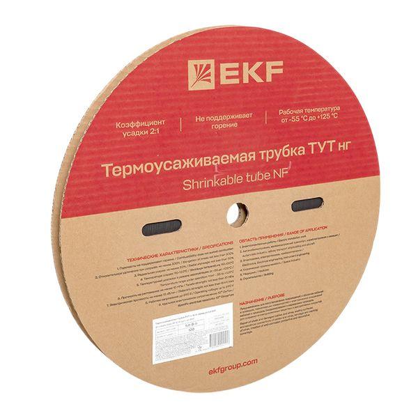 Трубка термоусаживаемая ТУТ нг 8/4 черная рулон PROxima EKF tut-8-b