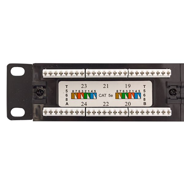 Патч-панель TERACOM PRO 19'' Cat.5E 1U неэкранированная UTP 24 порта RJ-45 Dual IDC EKF TRP-PPNL-5EUTP-1U24