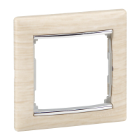 VALENA Рамка 1 пост светлое дерево-серебро Legrand 770381