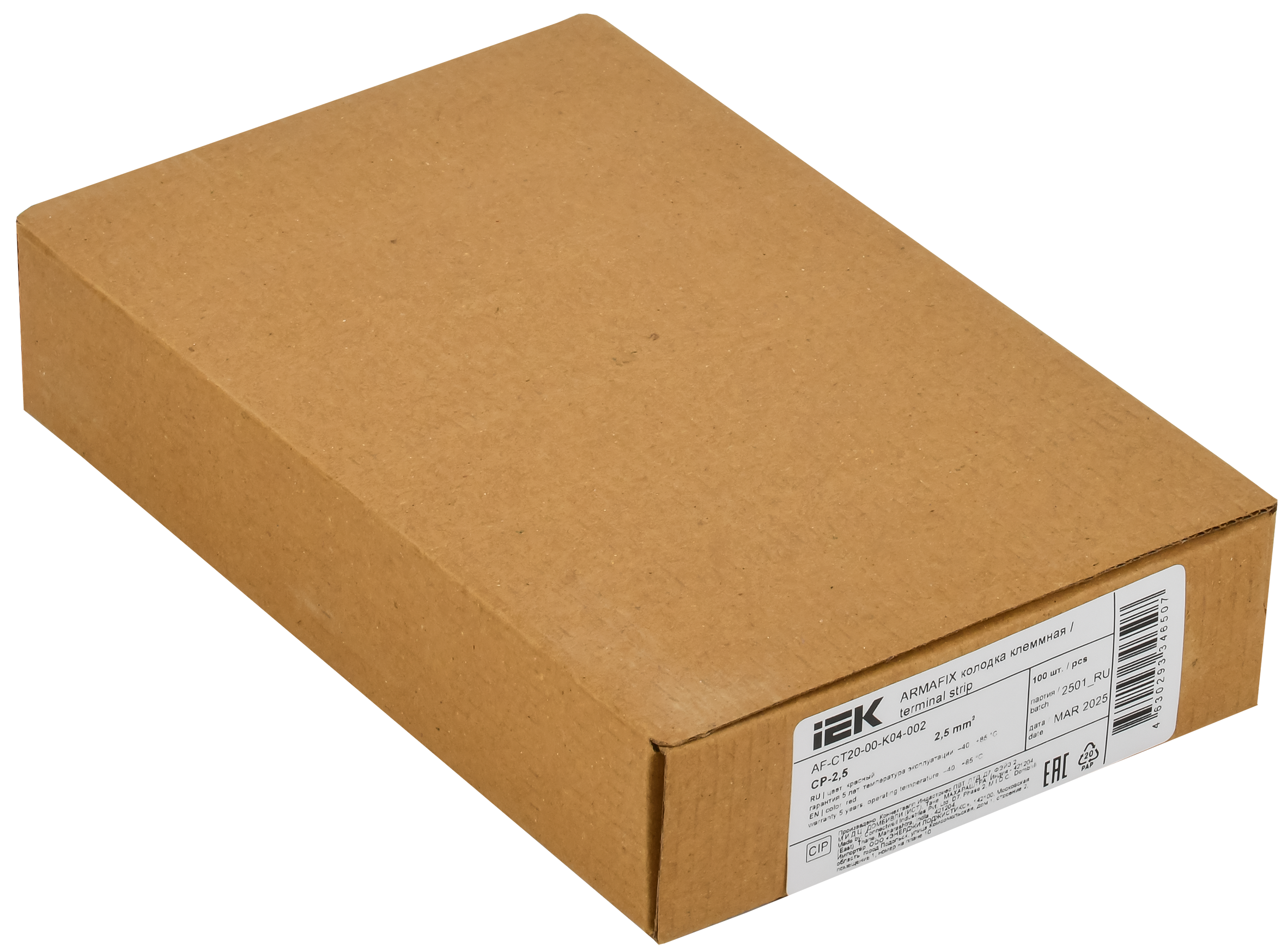 ARMAFIX Клемма пружинная Push In CP 2,5мм2 красная IEK AF-CT20-00-K04-002