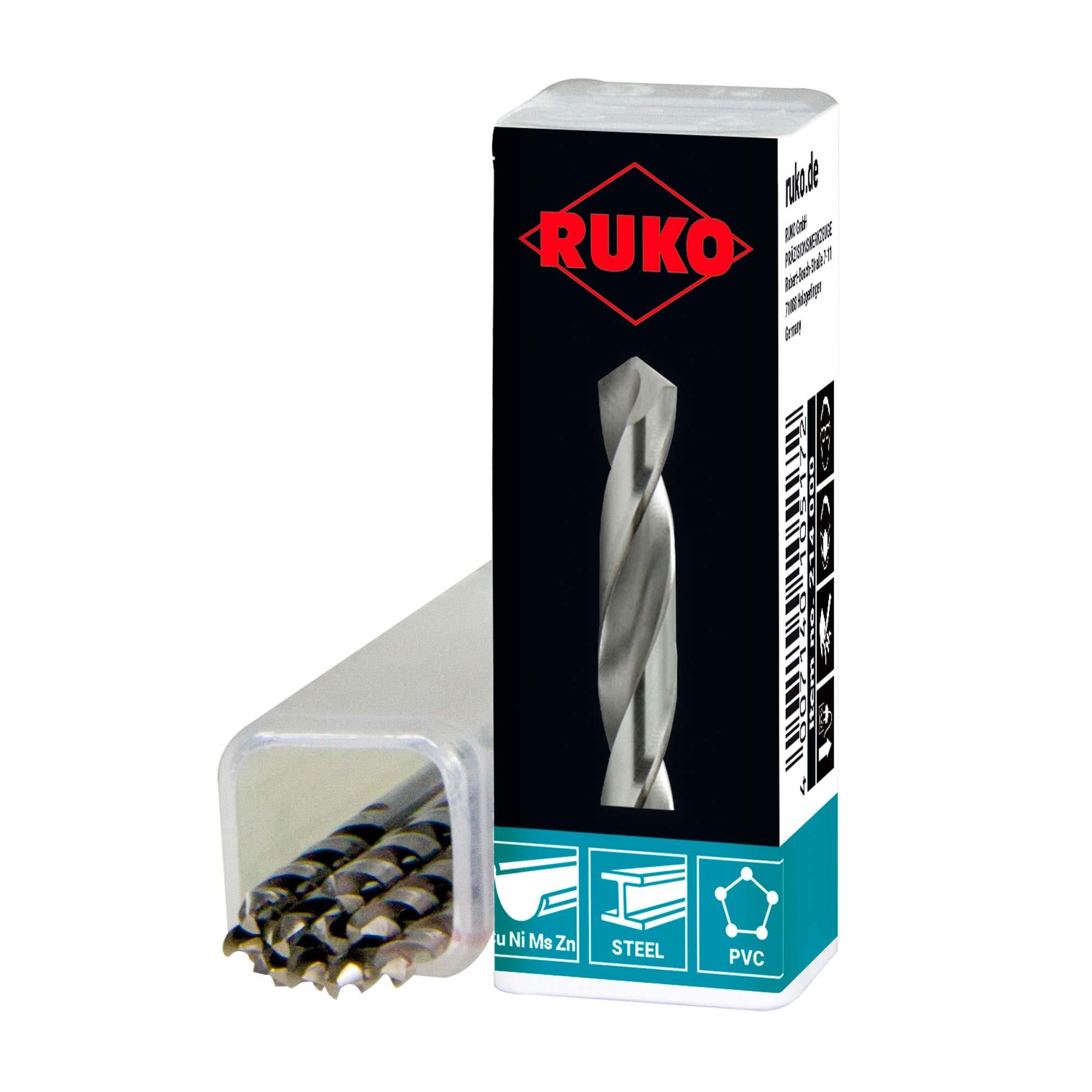 Сверло двухстороннее по металлу 4,2x55мм DIN1897 HSS-G 130° RUKO 252042