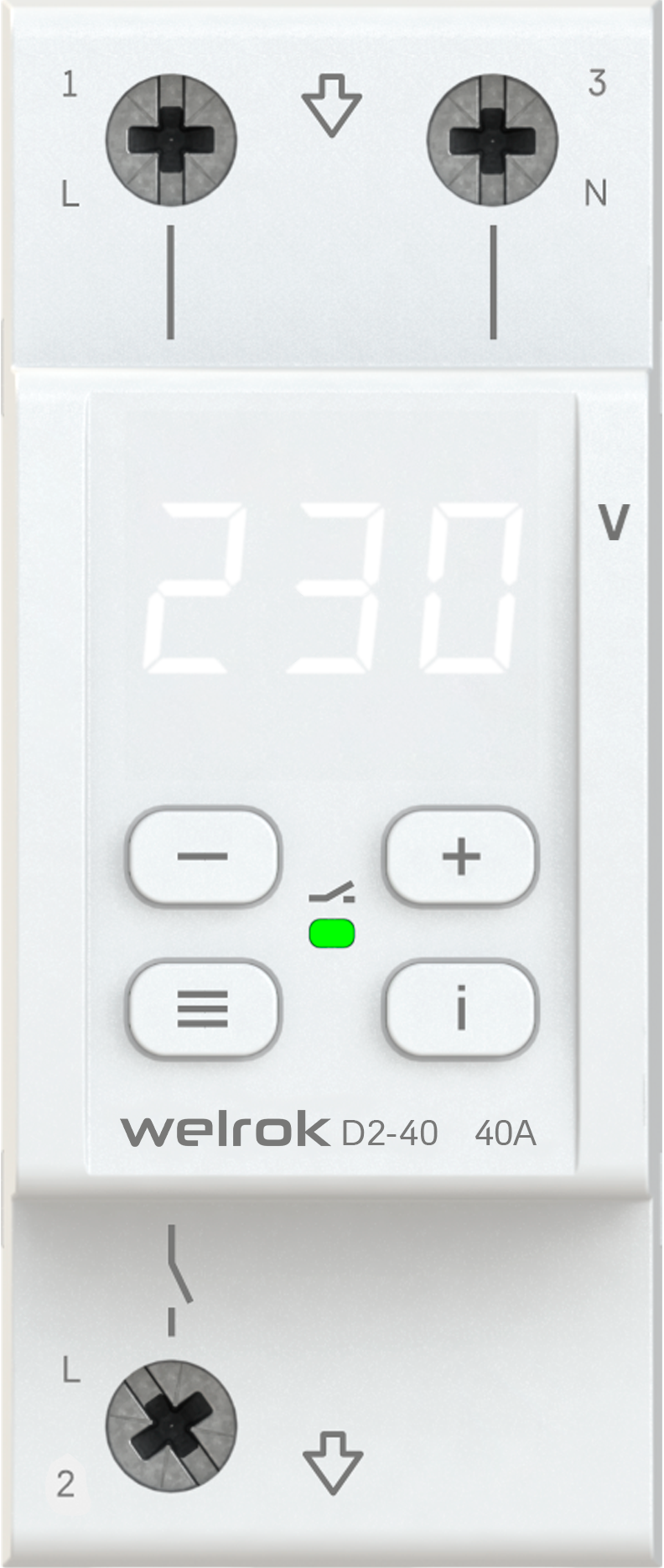 Реле напряжения 40 А WELROK D2-40 4660251140021