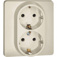 Розетка 2 x 2К+З немецкий стандарт 16 А 250 В~ INSPIRIA слоновая кость Legrand 673751