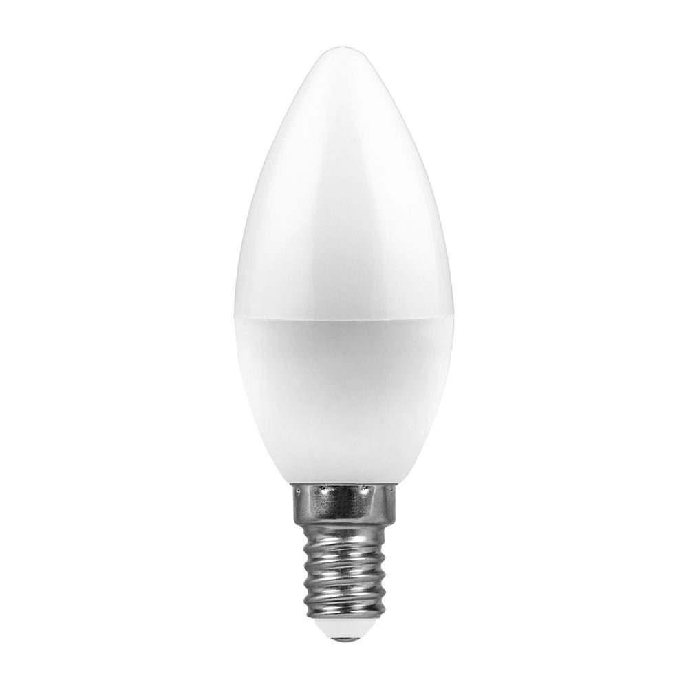 Лампа светодиодная LED 7вт E14 белый матовая свеча FERON LB-97 25476