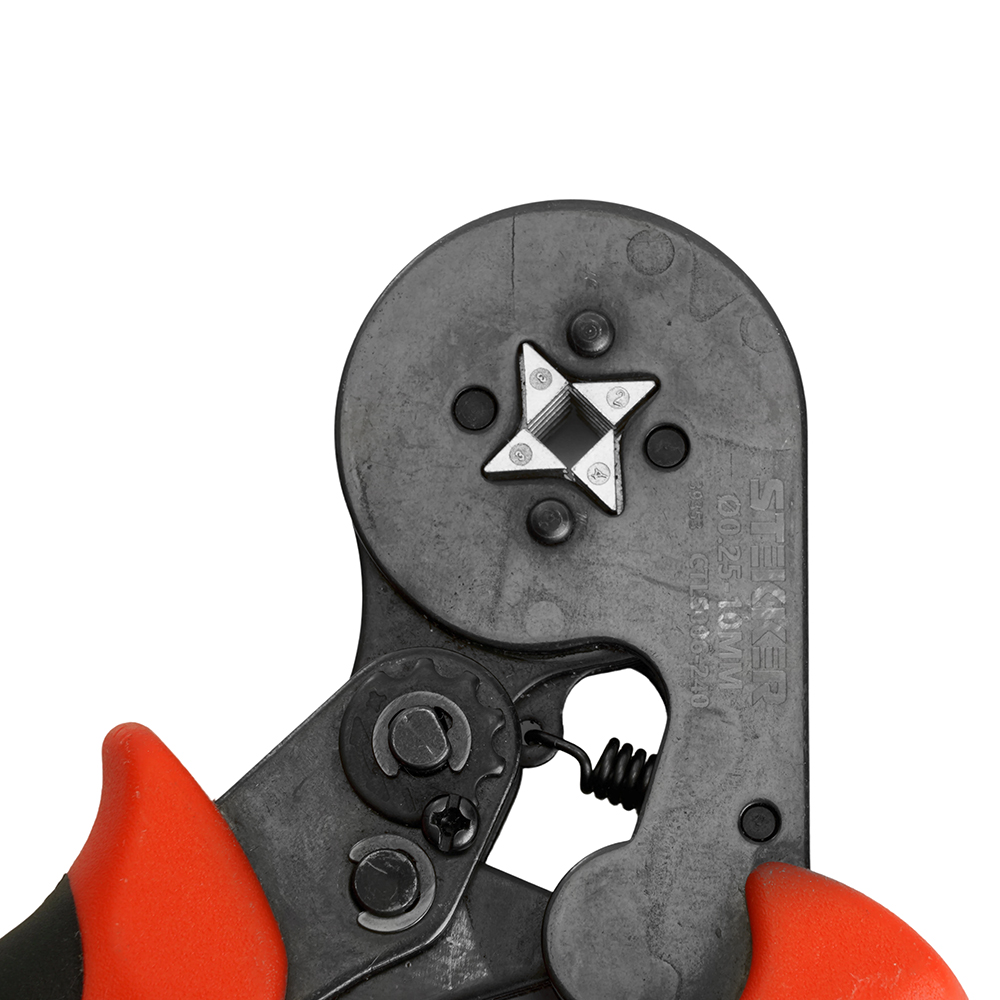 Кримпер для обжима втулочных наконечников d0,25-10мм красный STEKKER CTLS006-240 39353