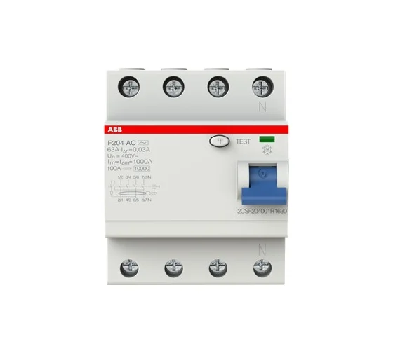 Выключатель дифференциального тока (УЗО) 4п 63А 30мА F204 АС ABB 2CSF204001R1630