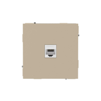 Компьютерная розетка RJ-45 без шторки, кат.6А одинарная,KANT, ванильный марципан DKC 7015673