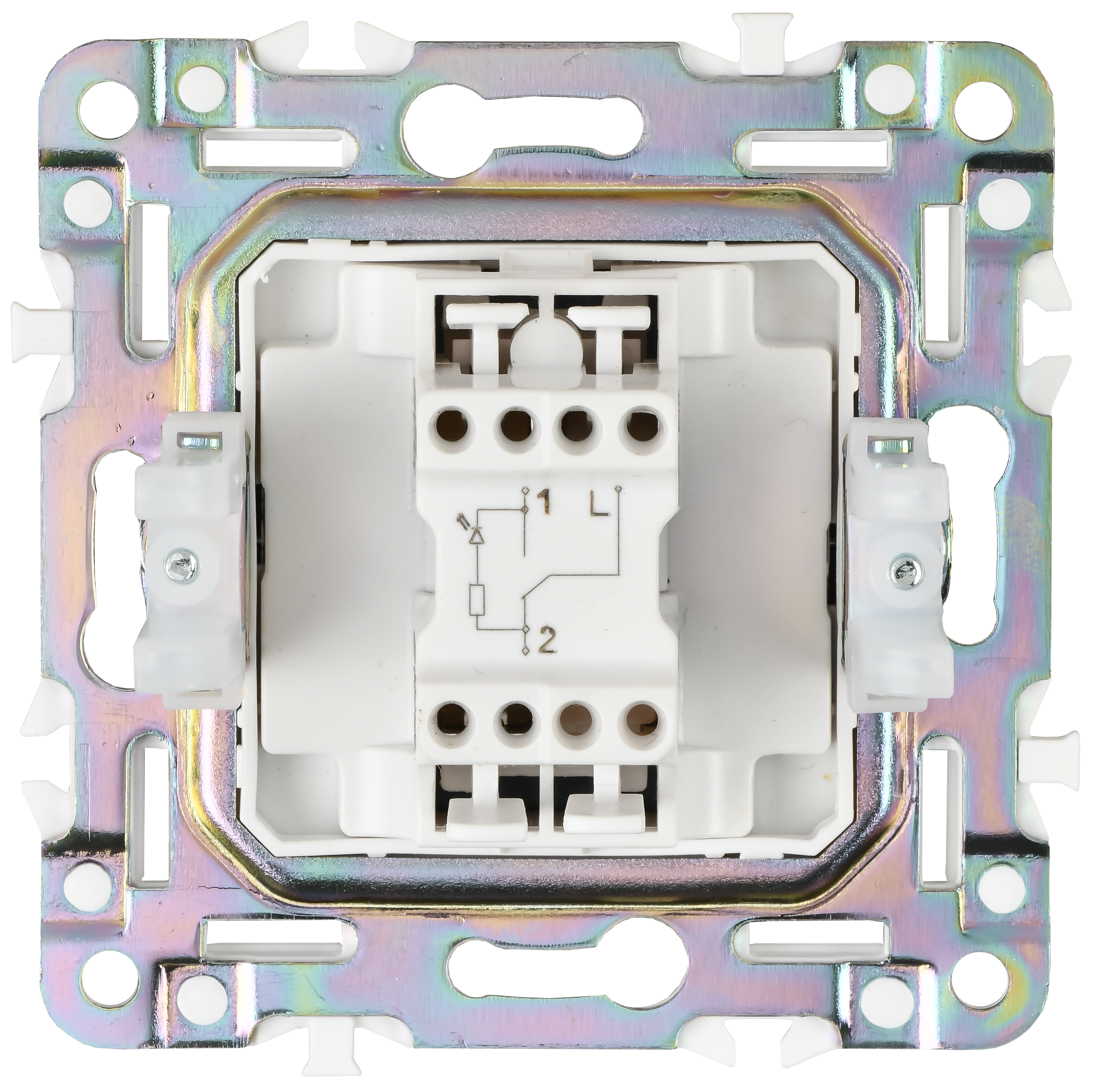 SKANDY Выключатель 1-клавишный проходной 10А SK-V02Gr серый IEK SK-V12-0-10-K03