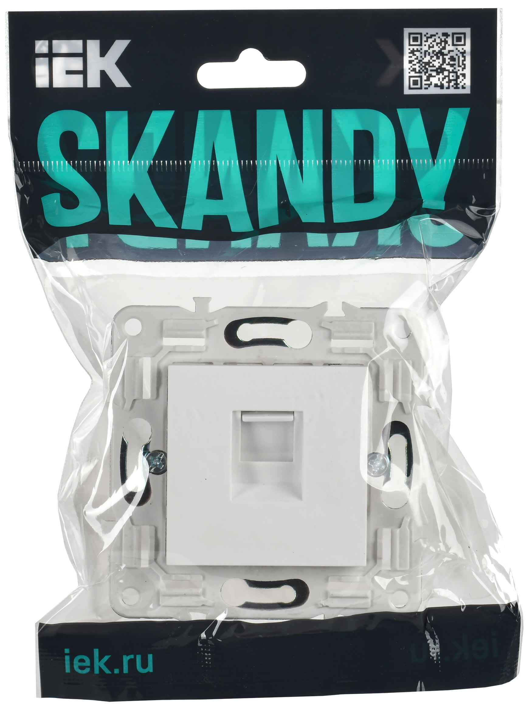 SKANDY Розетка компьютерная RJ45 кат.5E SK-K01W арктический белый IEK SK-K10-1-K01