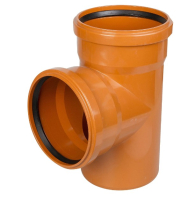 Тройник 87.5 градусов 160-160 для наружной канализации Valfex 34160160
