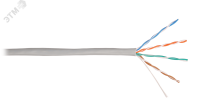 Витая пара СORDLINE U/UTP 5e Сu 4х2х0.46 PVC IN BASE серый 305м Cordline CL-CuI5E04U-046SO-PVC-GY-305 УТ-00000444