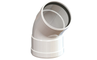 Отвод 45 град. d 80 мм с манжетами УТДК 01.20.014.000