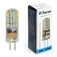 Лампа светодиодная LED 2вт 12в G4 дневной капсульная FERON LB-420 25859