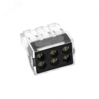 Клемма строительно-монтажная СМК модель 106 6 отверстий 1.0-2.5мм2(4шт) PROxima EKF plc-smk-106r