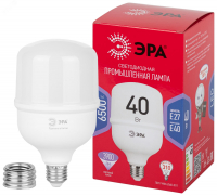 Лампа светодиодная LED 40 Вт 3900Лм 6500К T100 холодный E27/E40 (переходник) 150-275В LED POWER T100-40W-6500-E27/E40 Red Line ЭРА Б0063844