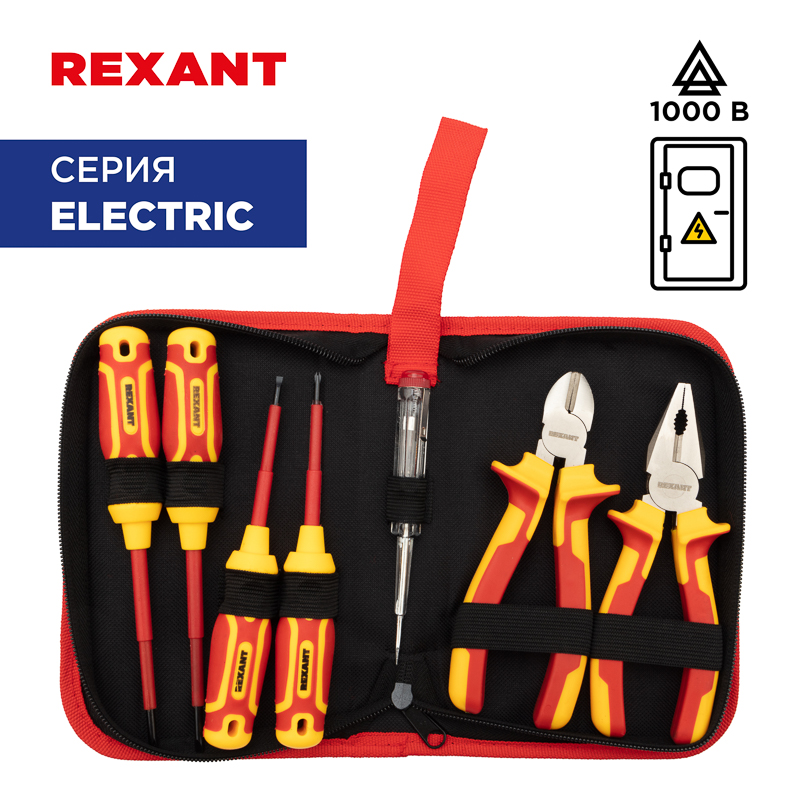 Набор диэлектрического инструмента RI-01, 7 предметов REXANT etm12-4691-3