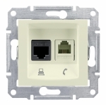 Sedna Розетка телефон/компьютер бежевая Schneider Electric SDN5100147