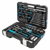 Набор инструментов, 1/4, 1/2, CrV, 120 зубьев, 76 предметов GROSS 14156