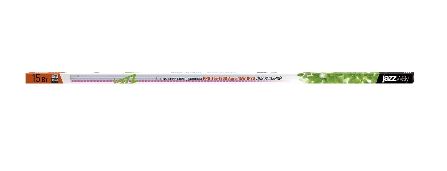 Светильник светодиодный  ДПО-15w IP20 Jazzway  для растений   фиолетовый свет PPG T5i-1200 Agro JazzWay 5025974