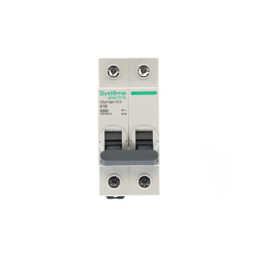 Выключатель автоматический двухполюсный (АВ) С 16А 2P 6kA 230В City9 Set Systeme Electric C9F36216