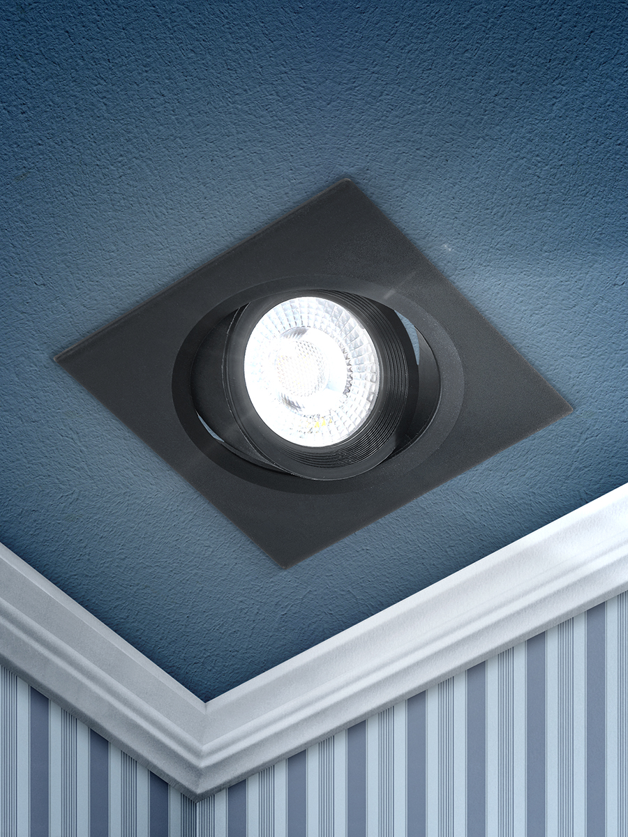 Светильник светодиодный квадратный поворотн. LED SMD 5W 4000K, черный KL LED 21A-5 4K BK ЭРА Б0039688 Б0039688*