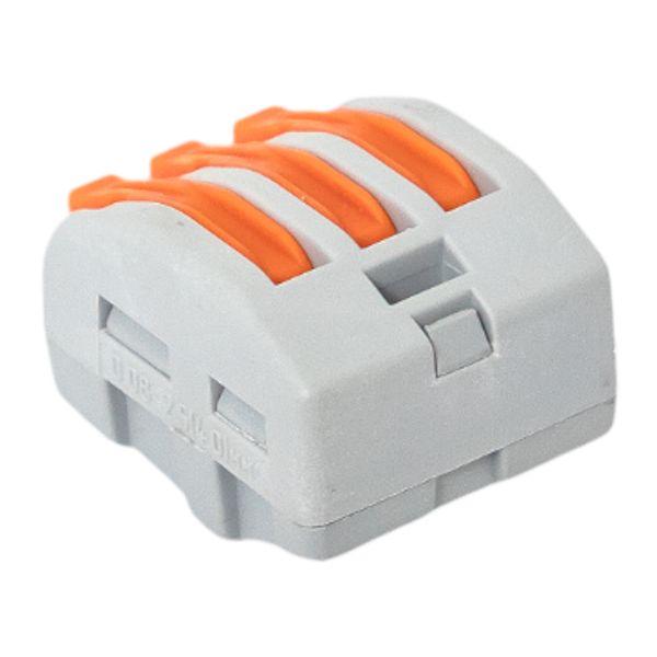 Клемма СМК 222-413 с рычагом 3 отверстия 0,08-2,5(4.0)мм2 (100шт.) EKF plc-smk-413