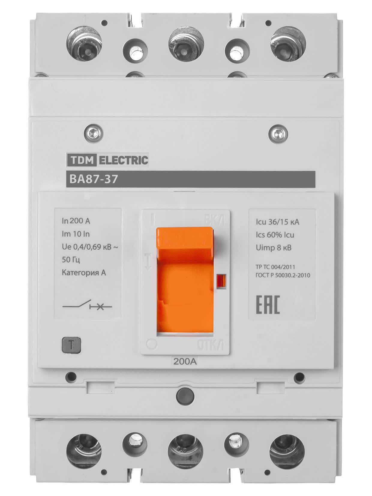 Выключатель автоматический ВА87-37 3Р 200А 35кА TDM ELECTRIC SQ0751-0017