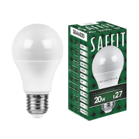 Лампа светодиодная LED 20вт Е27 теплый SAFFIT SBA6020 55013