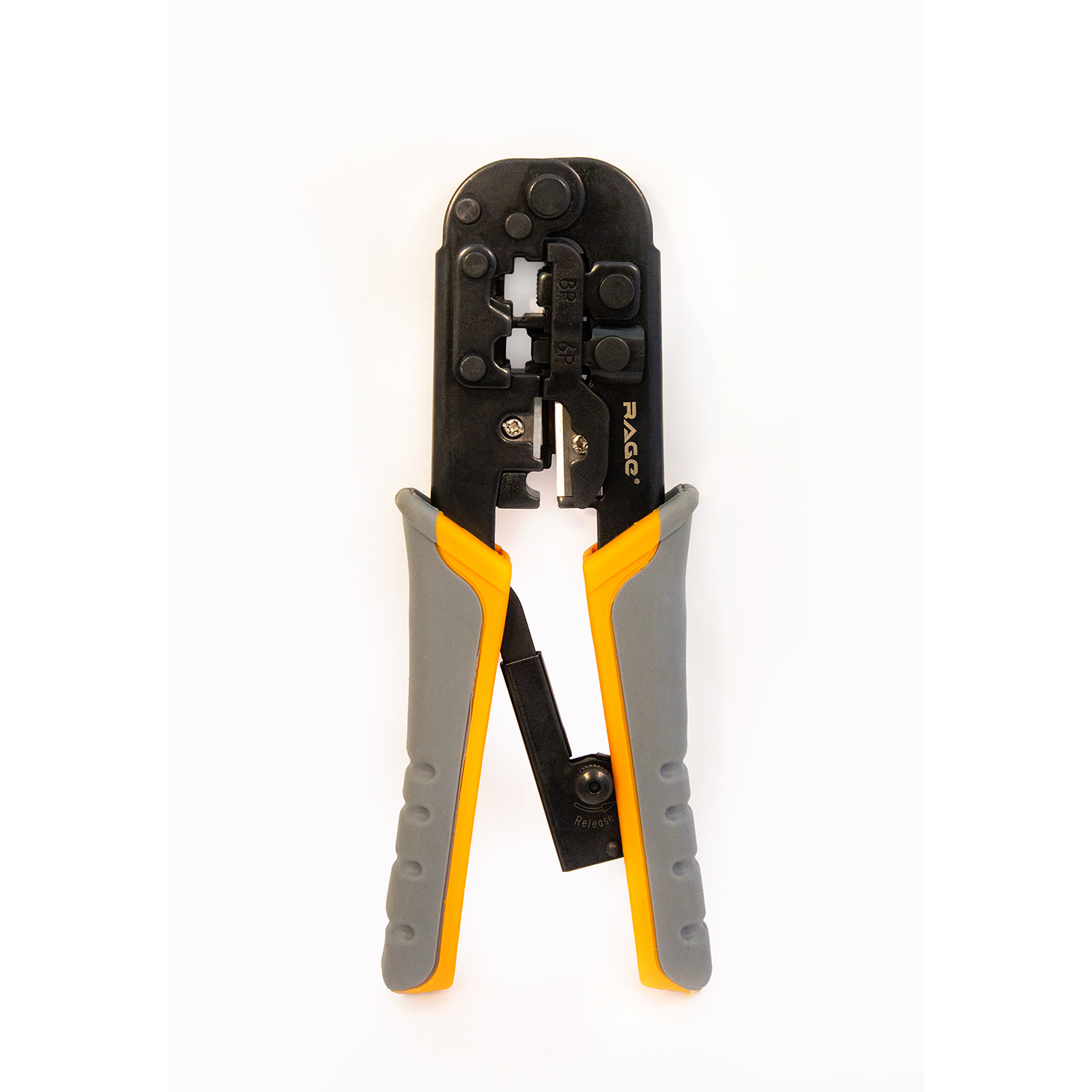 Кримпер для обжима телефонных и компьютерных клемм 4Р RJ10 6P RJ11 RJ12 и 8P RJ45 Rage 312108