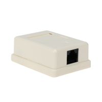 Розетка компьютерная 1 порт RJ-45 (8P8C) cat 5e внешняя, REXANT 03-0121