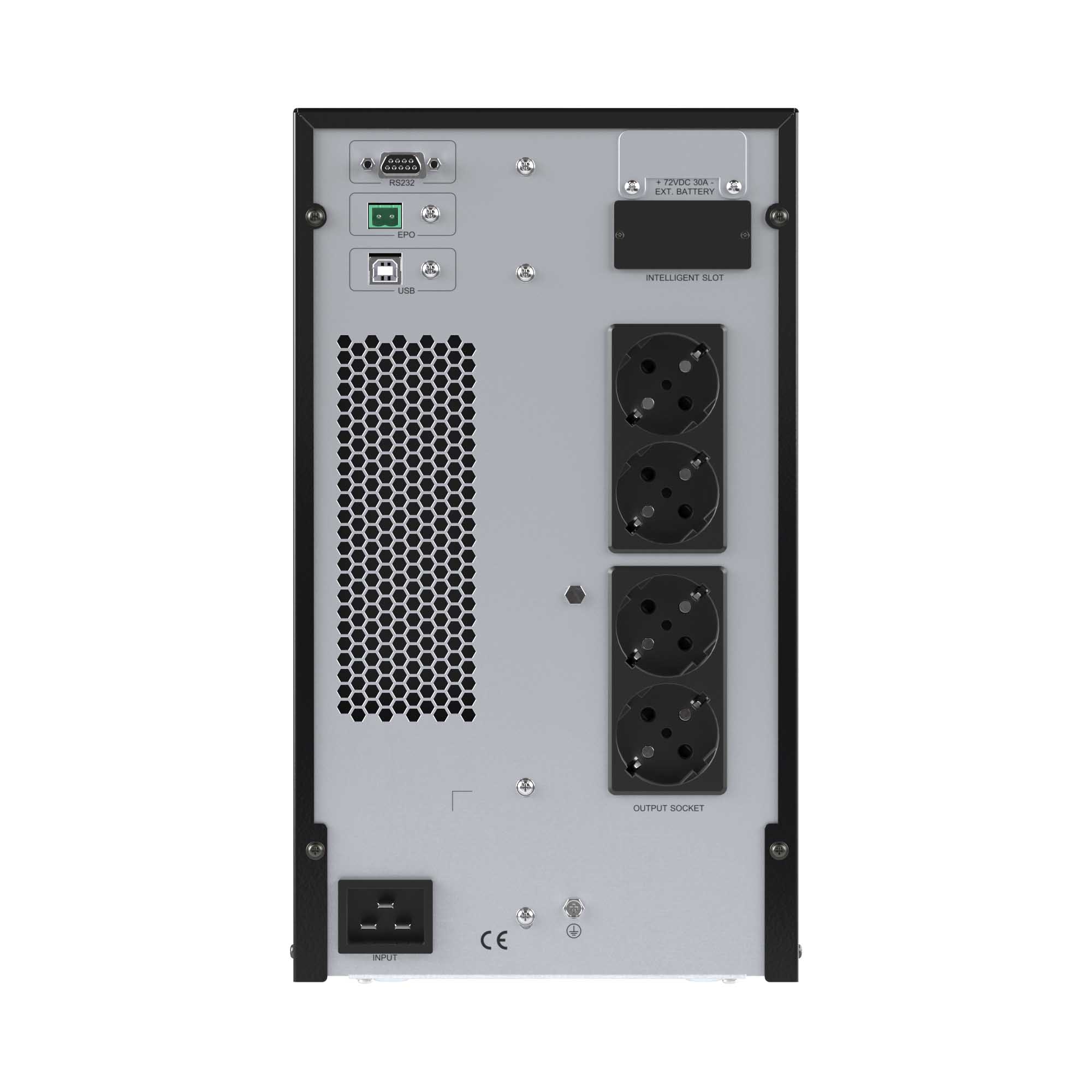Источник бесперебойного питания Online, Small Tower, 2000 ВА/1800 Вт, 1/1, 4xSchuko, EPO, USB, RS-232, RJ45, з/у 1А, 6x7Ач DKC SMALLT2A10S