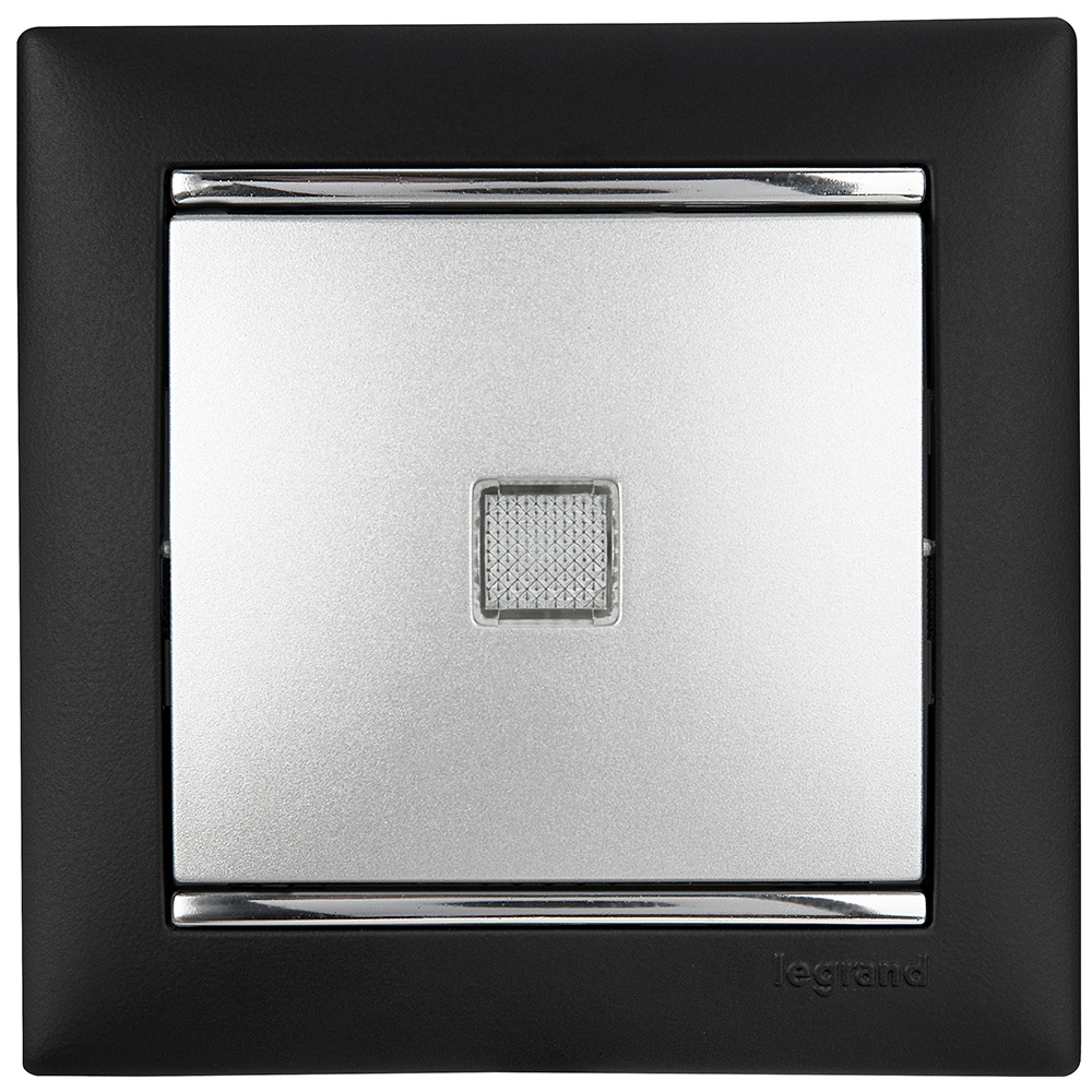 VALENA Рамка 1 пост ноктюрн/серебро Legrand/Daccord 770391