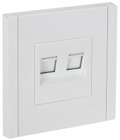 FORTE&PIANO Розетка компьютерная двойная RJ45 кат.5E FP233 белый IEK FP-K20-1-K01