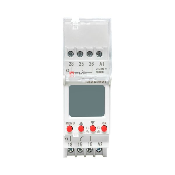 Таймер электронный двухканальный ТЭ-80 24-230В EKF te-80-24-2