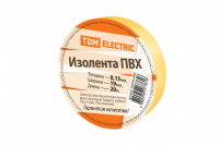 Изолента ПВХ 0,15х19мм Желтая 20м TDM TDM ELECTRIC SQ0526-0002