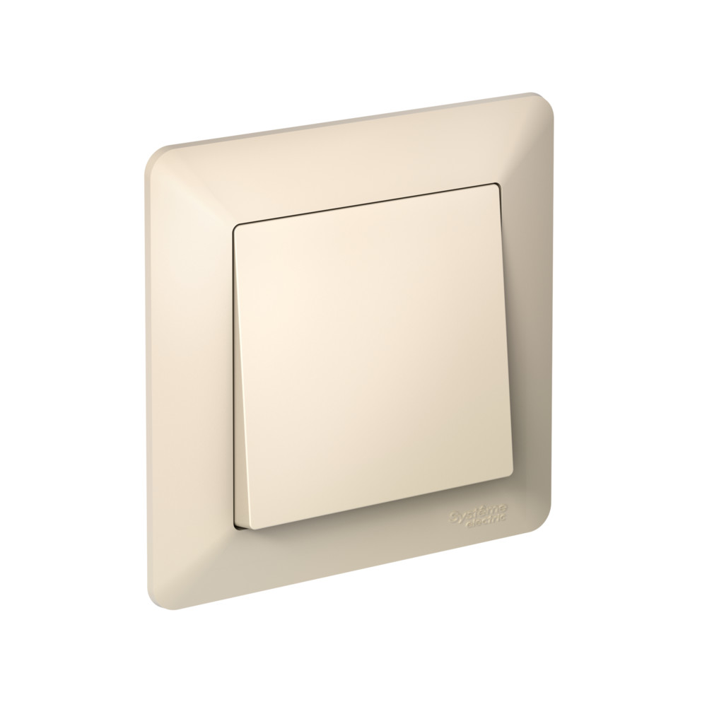 ATLASDESIGN AIR 1-постовая РАМКА, БЕЖЕВЫЙ/дымчатый белый Systeme Electric ATN220201