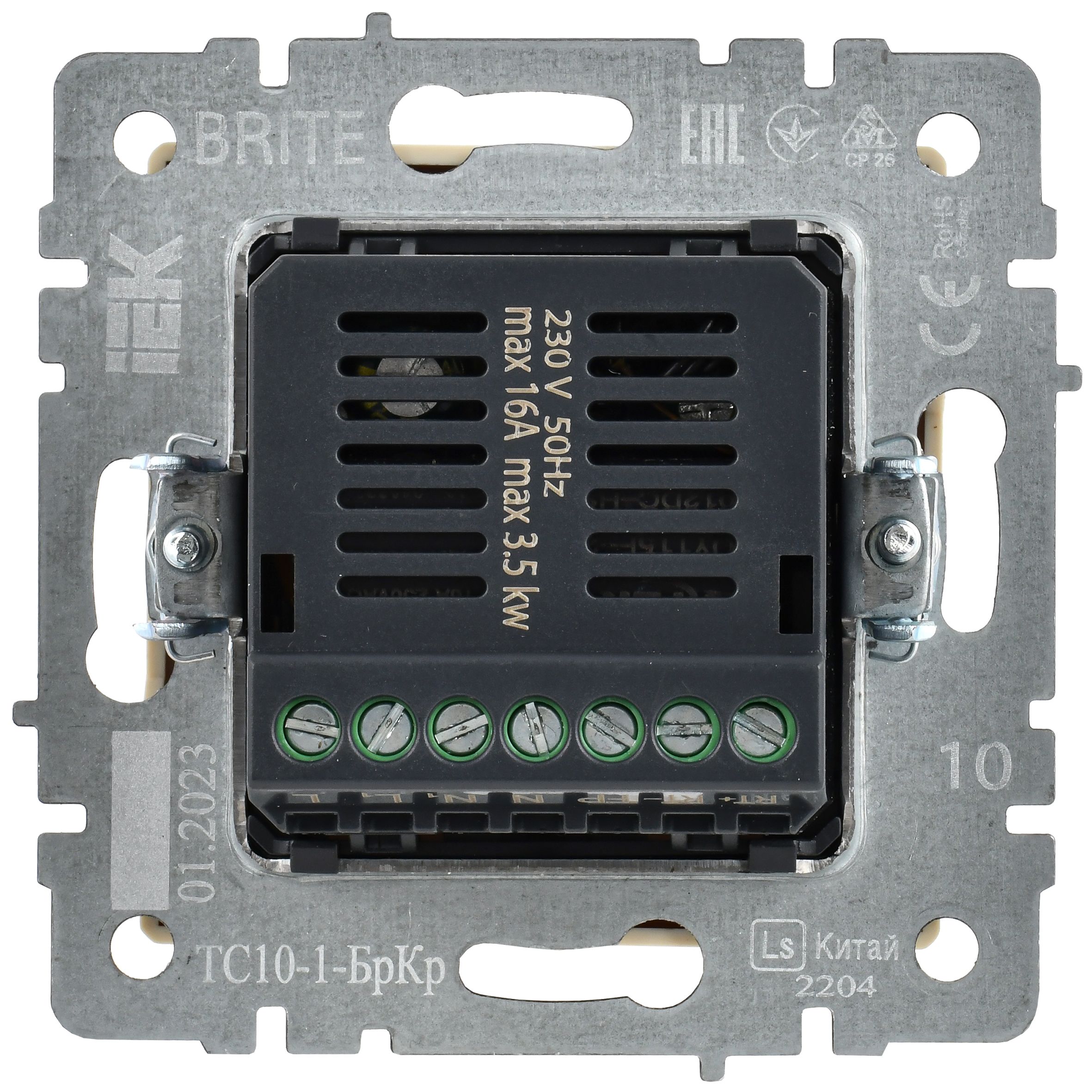 BRITE Термостат электронный с индикацией ТС10-1-БрКр бежевый IEK BR-RT11-K10