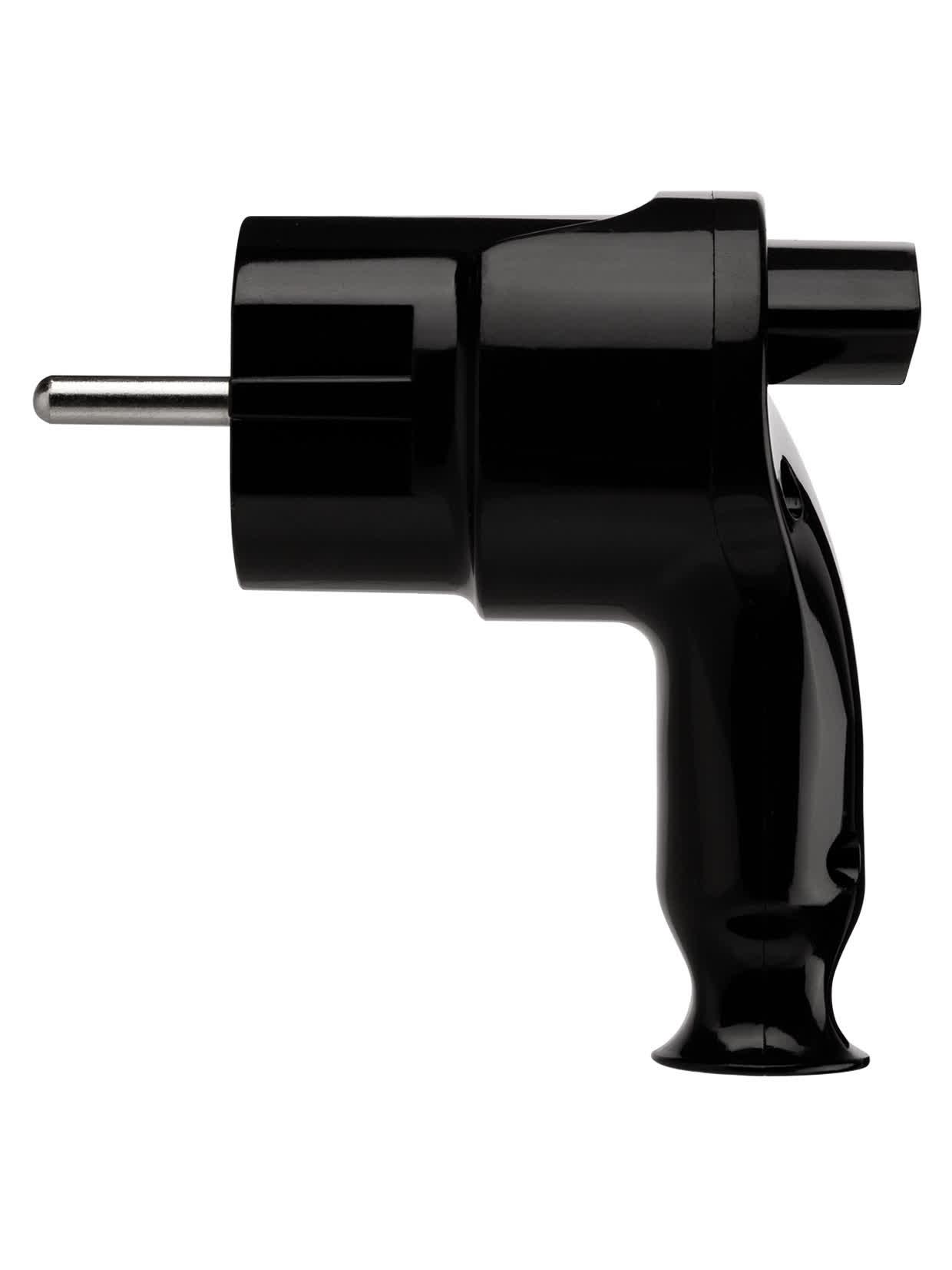 Вилка угловая c/з черная с кнопкой извлечения из сети 16А 250В TDM TDM ELECTRIC SQ1806-0399