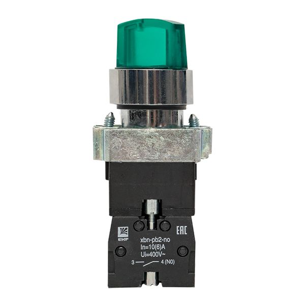 Переключатель BD21 2P c зеленой подсветкой 230В NO PROxima EKF xb2-bk21-g-230