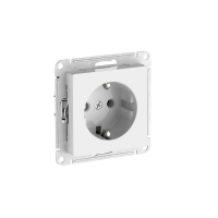ATLASDESIGN РОЗЕТКА с заземлением, 16А, быстрозажимные клеммы, БЕЛЫЙ Systeme Electric ATN000143S