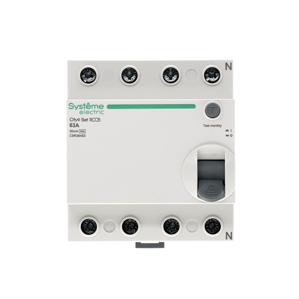 Выключатель дифференциального тока (ВДТ) 63А 4P 30мА Тип-AC 400В City9 Set Systeme Electric C9R36463