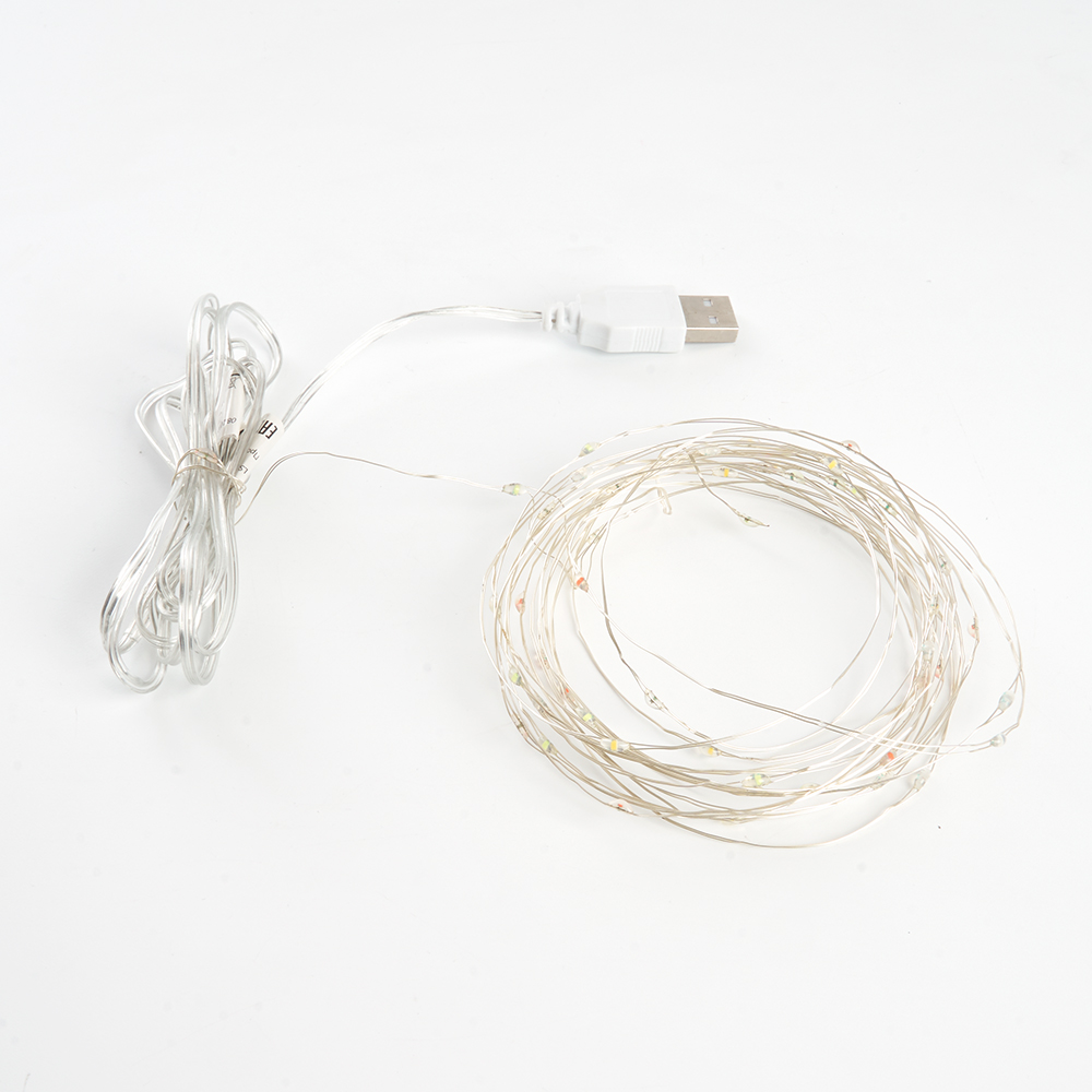 Гирлянда линейная Роса LED 2700К 10 м USB FERON CL576 48186